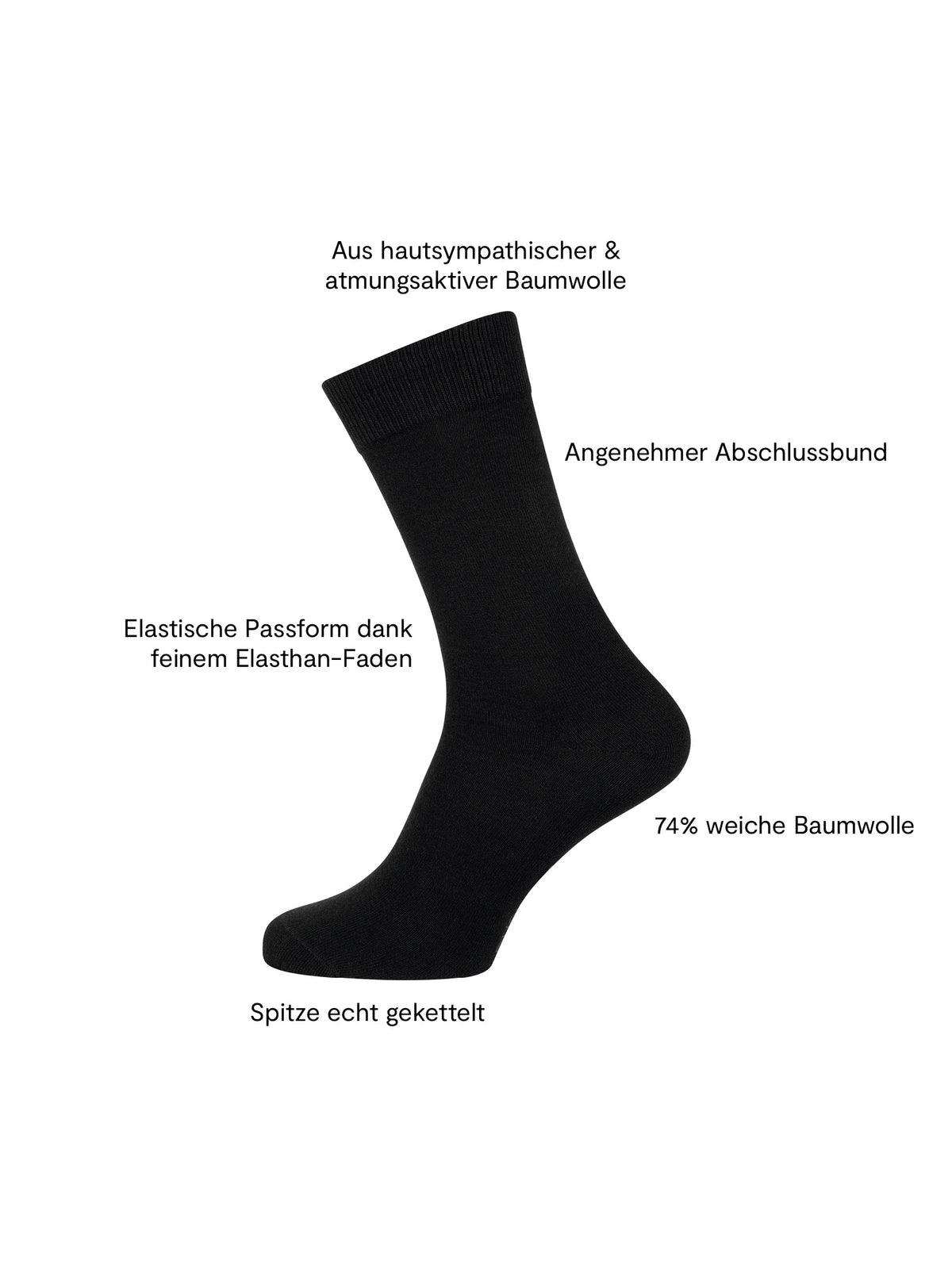 Socken Business Baumwolle 2er Pack