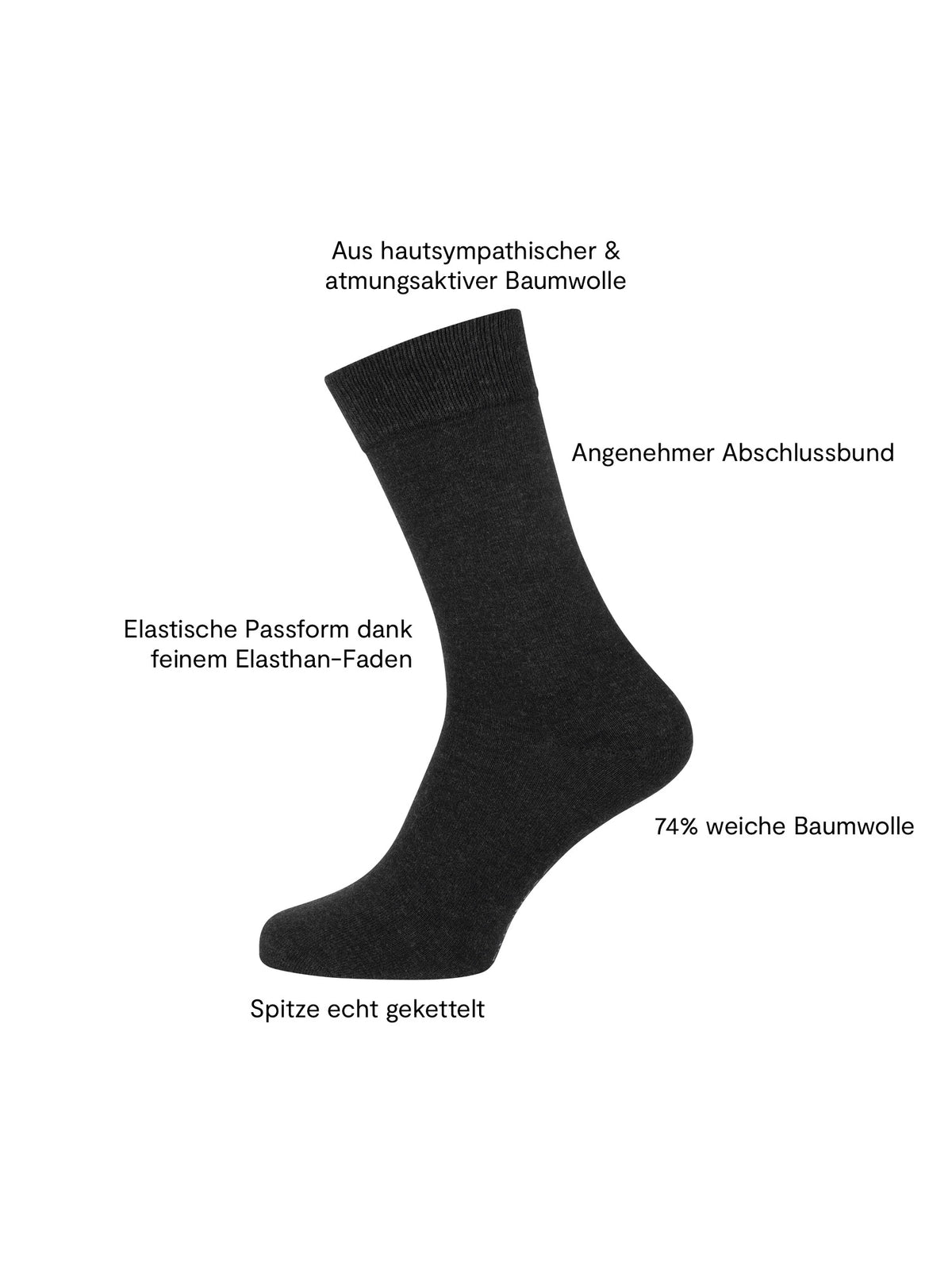 Socken Business Baumwolle 2er Pack