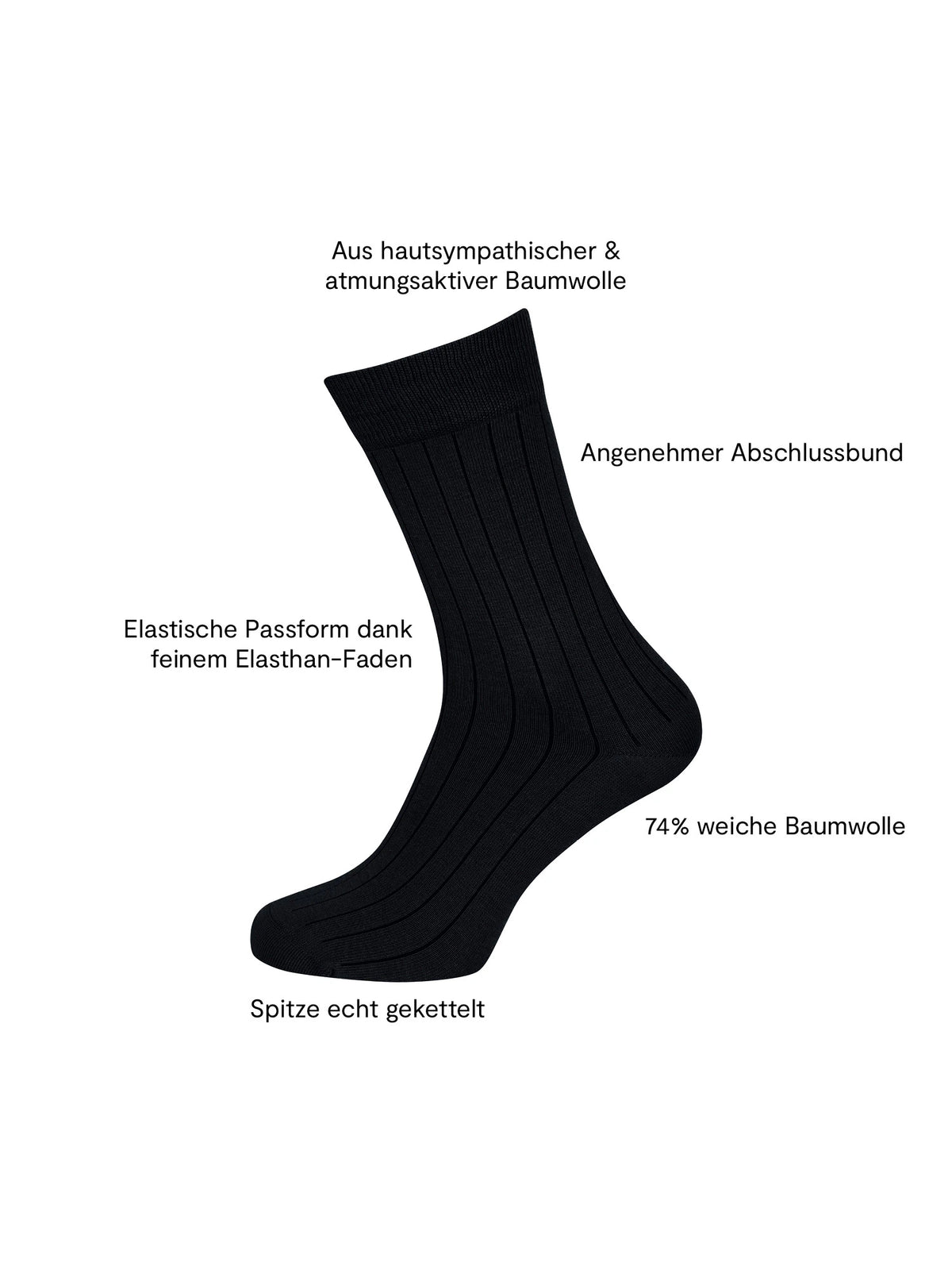 Socken Business Baumwolle 2er Pack