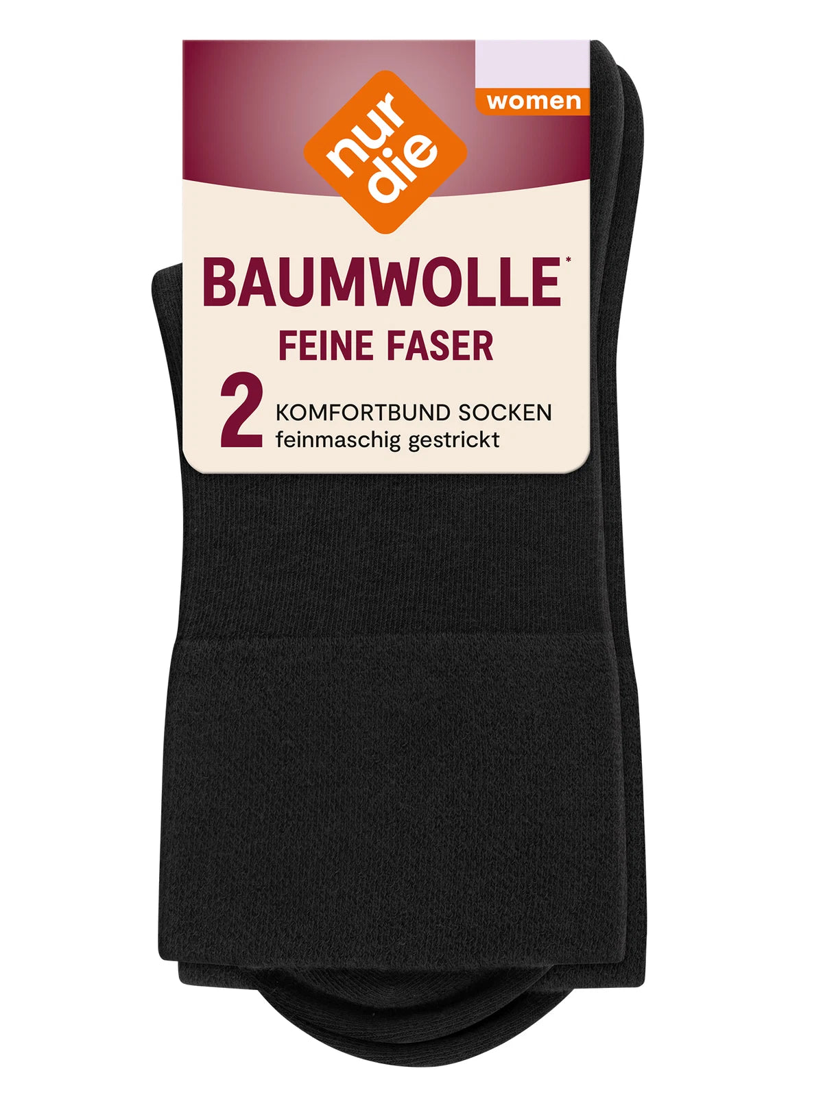 Socken Baumwolle Feine Faser 2er Pack