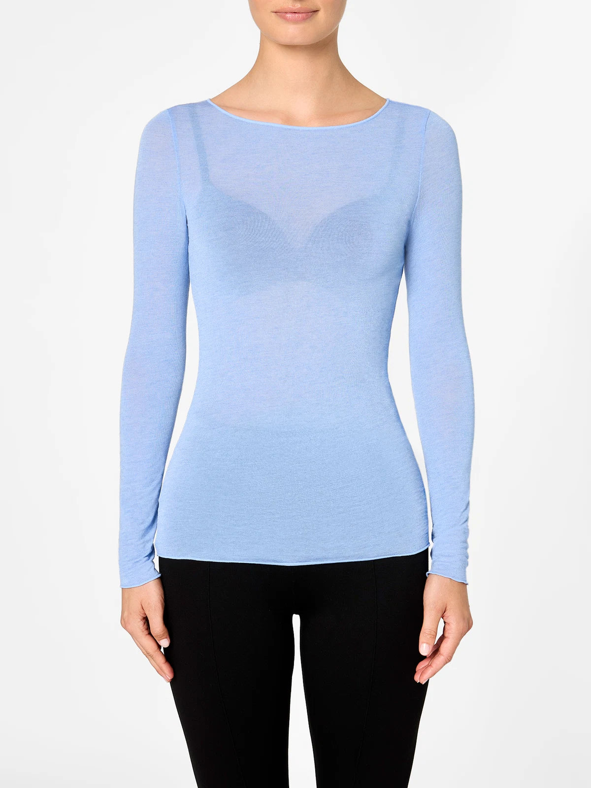 Longsleeve Highneck mit Kaschmir - Light & Warm