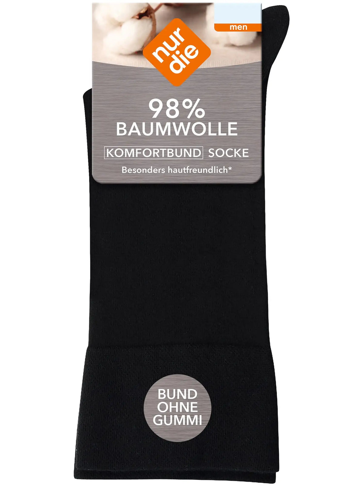 Socken 98% Baumwolle Komfort