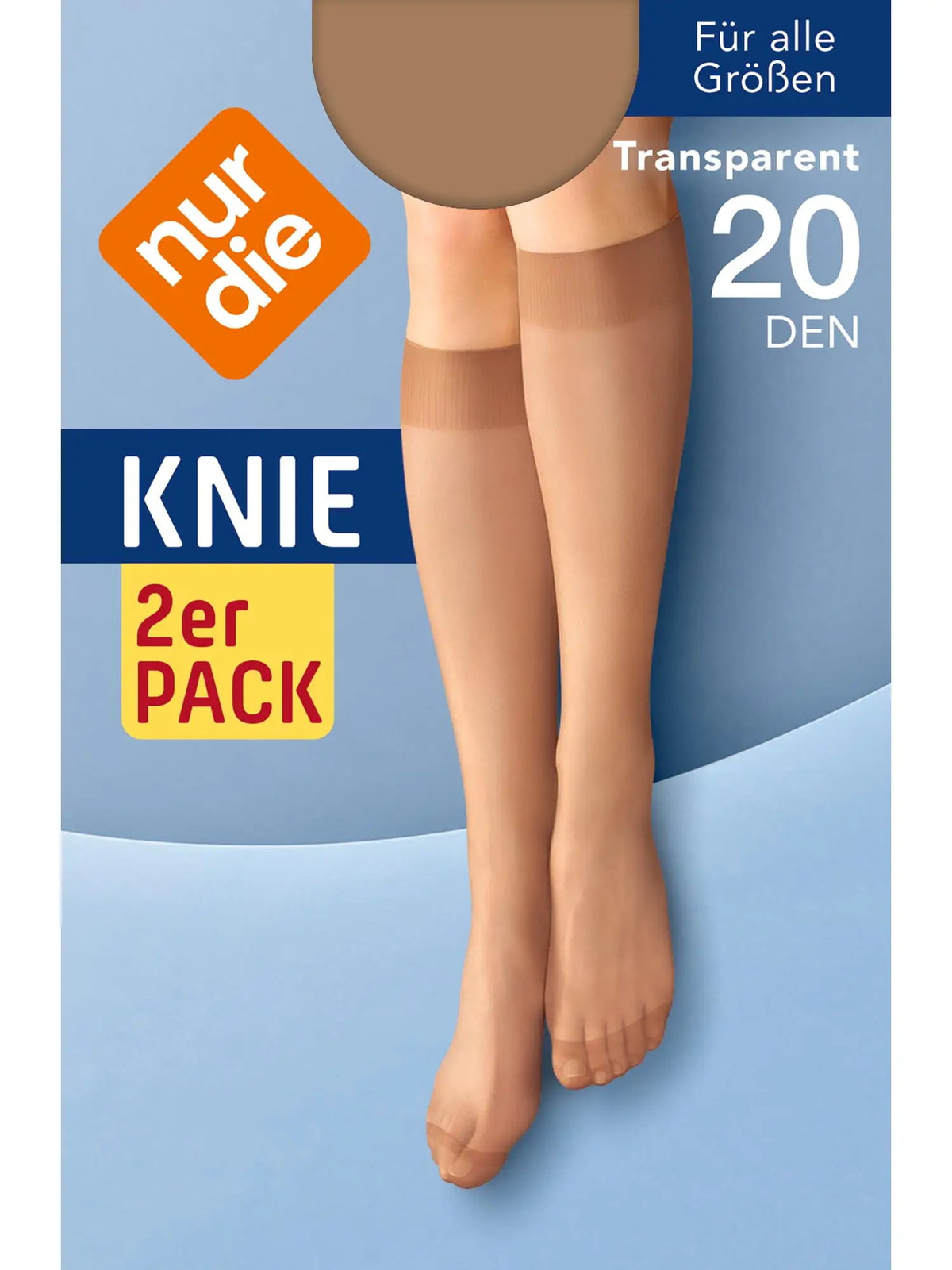 Kniestrümpfe 20 DEN 2er Pack