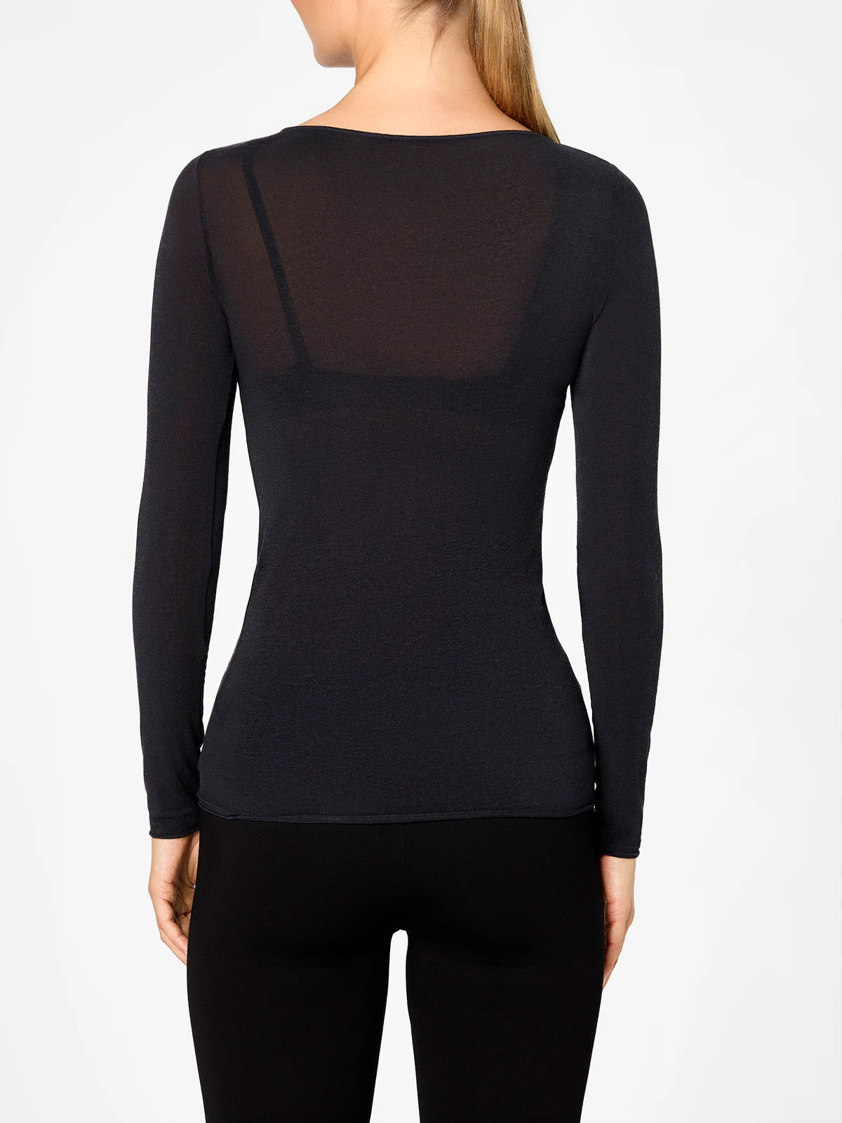 Longsleeve Highneck mit Kaschmir - Light & Warm