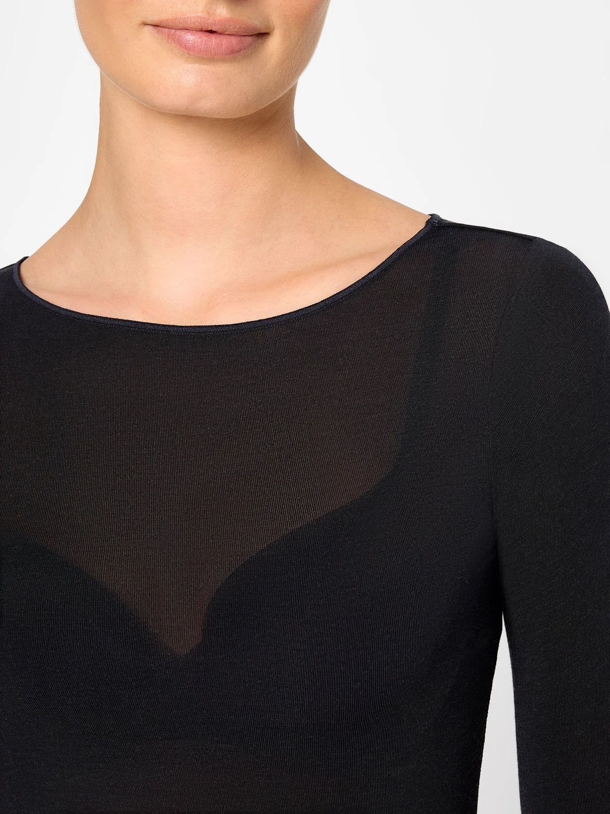 Longsleeve Highneck mit Kaschmir - Light & Warm