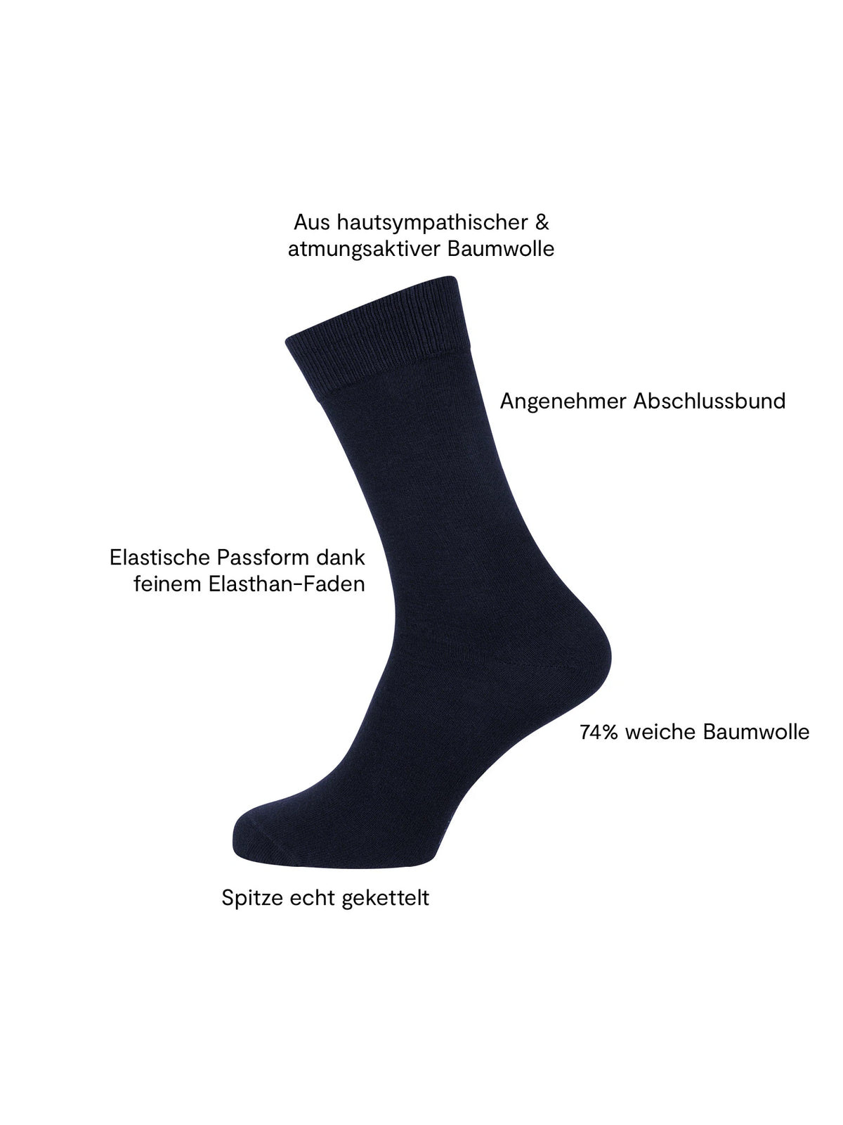 Socken Business Baumwolle 2er Pack