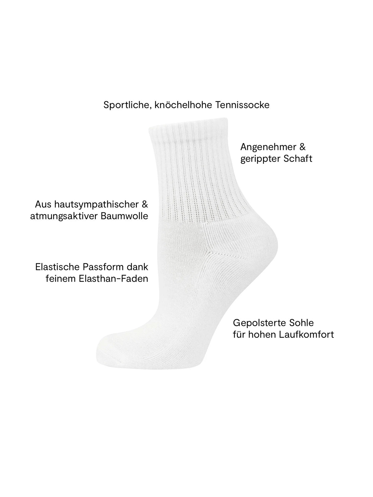Unisex Sportsocken Kurzsocken 3er Pack