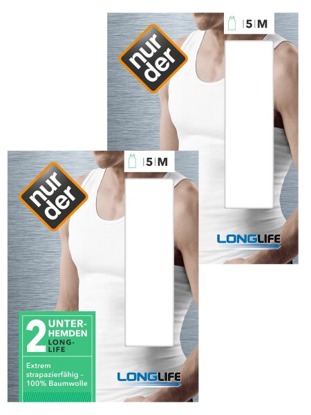 NUR DER Unterhemd 4-Pack LONGLIFE - weiß - Größe M