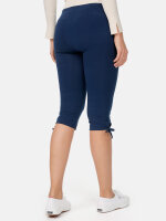 NUR DIE Damen Baumwoll Capri Freizeithose - Relax & Go - dunkelblau - Größe 44-46
