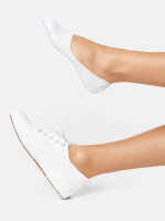 NUR DIE Damen Füsslinge aus Baumwolle 2er Pack - weiß - Größe 39-42