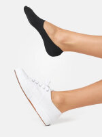 NUR DIE Damen Füsslinge aus Baumwolle 2er Pack - schwarz - Größe 35-38