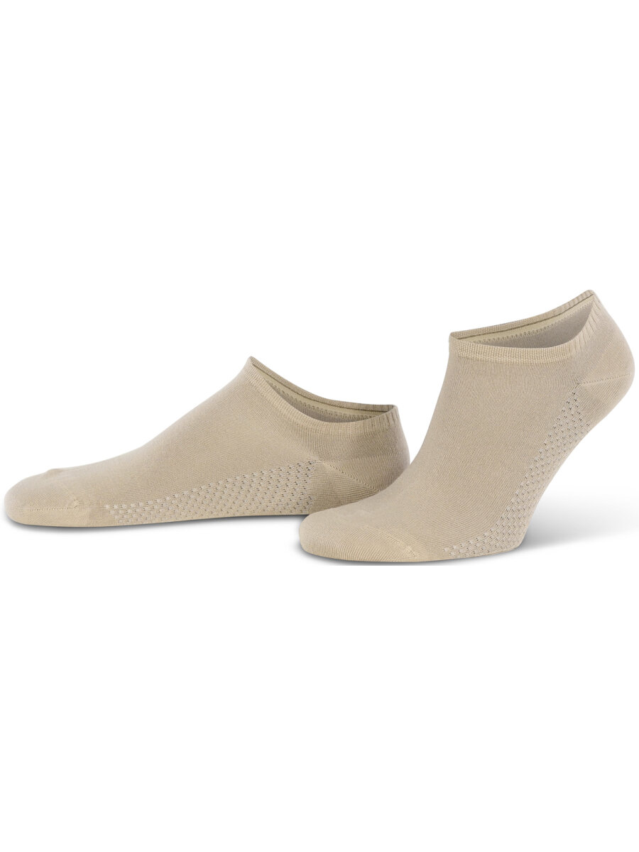 NUR DIE Damen Sneakersocken Bambus Air Comfort - beigegrau