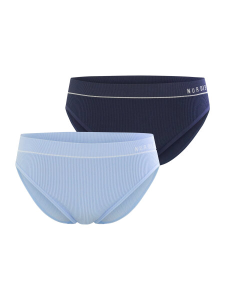 NUR DIE Damen Retro Slip - 2er Pack - marine/hellblau - Größe 40-42