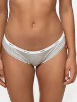 NUR DIE Damen Soft Slip Sportiv 2er Pack - graumelange/schwarz - Größe 44-46