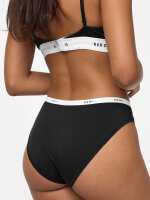 NUR DIE Damen Soft Slip Sportiv 2er Pack - graumelange/schwarz - Größe 48-50