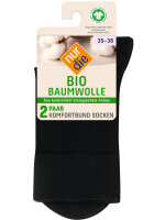 NUR DIE Bio Baumwolle GOTS Komfort Socke 2er Pack