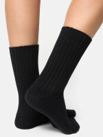 NUR DIE Damen Warme Boots Socken Bambus¹ - schwarz  - Größe 39-42