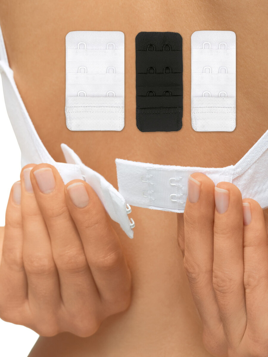 3er Pack BH-Verlängerungen | Weiche Komfort-Verlängerung Mit 5 Haken