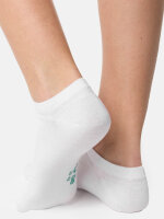 NUR DIE Damen Sneakersocken Bio Baumwolle GOTS 2er Pack - weiß  - Größe 35-38
