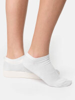 NUR DIE Damen Sneakersocken Bio Baumwolle GOTS 2er Pack - weiß  - Größe 35-38
