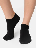 NUR DIE Damen Sneakersocken Bio Baumwolle GOTS 2er Pack - schwarz - Größe 35-38