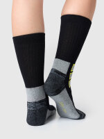 NUR DIE Outdoor Socke 2er Pack - schwarz/gelb - Größe 35-38
