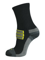 NUR DIE Outdoor Socke 2er Pack - schwarz/gelb - Größe 35-38