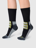 NUR DIE Outdoor Socke 2er Pack - schwarz/gelb - Größe 39-42