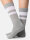 NUR DIE Damen Sport Socken 3er Pack - weiß/grau/schwarz - Größe 35-38