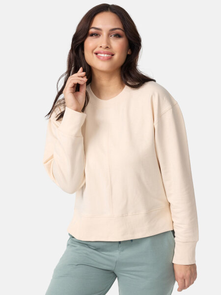 NUR DIE Damen Sweater - Relax & Go - hellbeige - XL