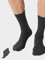 NUR DIE Herren Socken Ohne Gummi 6er Pack - mittelgraumelange - Größe 39-42