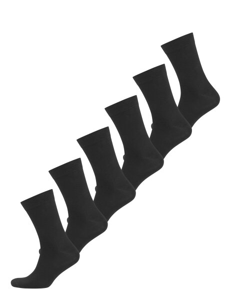 NUR DER Socken Ohne Gummi 6er Pack - schwarz - Größe 39-42