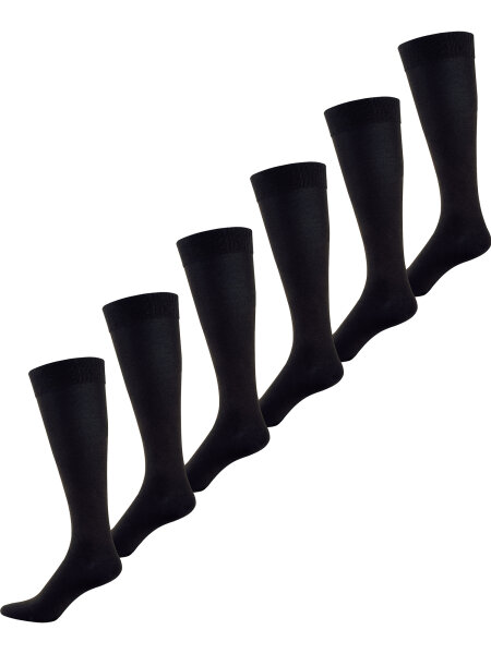 NUR DER Knie Bambus¹ 6er Pack - schwarz - Größe 39-42