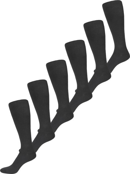 NUR DIE Herren Kniestrümpfe Fit & Vital 6er Pack - anthrazitmelange - Größe 45-47