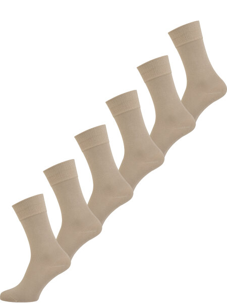 NUR DER Socke Bambus¹ Komfort 6er Pack - beigegrau - Größe 43-46