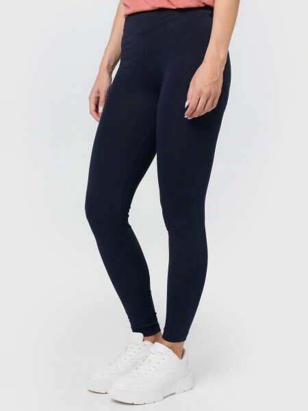 NUR DIE Damen Leggings aus Baumwolle - Relax & Go - dunkelbau - Größe 44-48