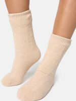 NUR DIE Damen Flausch Socken - beige - Größe 36-37
