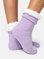 NUR DIE Damen Flausch Socken - flieder - Größe 36-37