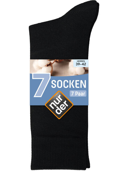 NUR DER 7-Pack Socken - schwarz - Größe 39-42