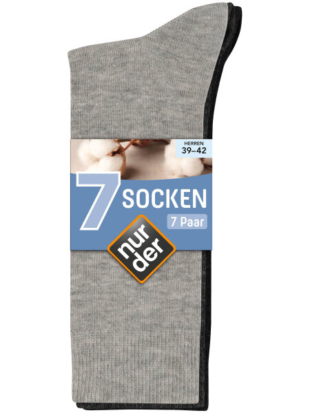 NUR DER 7-Pack Socken - Mix grau - Größe 39-42