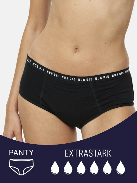 NUR DIE Periodenunterwäsche Panty - ALLES GEREGELT extrastark - schwarz - 32-34