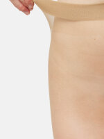 NUR DIE Damen Strumpfhose Transparent 15 DEN 3er Pack - mandel/schwarz - Größe 44-48