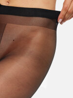 NUR DIE Damen Strumpfhose Transparent 15 DEN 3er Pack - bronze/schwarz - Größe 38-40