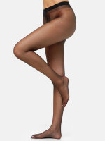 NUR DIE Damen Strumpfhose Transparent 15 DEN 3er Pack - amber/schwarz - Größe 40-44