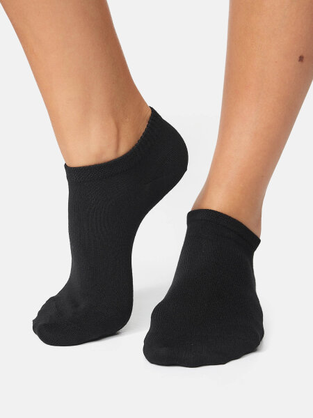 NUR DIE Damen Sneakersocken Bambus¹ 5er Pack - schwarz - Größe 35-38