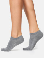 NUR DIE Damen Sneakersocken Bambus¹ 5er Pack - hellgraumelange - Größe 35-38