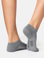 NUR DIE Damen Sneakersocken Bambus¹ 5er Pack - hellgraumelange - Größe 35-38