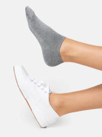 NUR DIE Damen Sneakersocken Bambus¹ 5er Pack - hellgraumelange - Größe 35-38