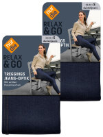 NUR DIE Treggings in Jeans-Optik - Relax & Go 2er Pack - dunkeljeans - Größe 46-48