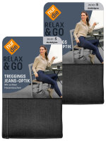 NUR DIE Treggings in Jeans-Optik - Relax & Go 2er Pack - dunkelgrau - Größe 38-40